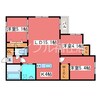 Ｇａｒｂｏ月寒 3LDKの間取り