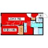 La・isola月寒 1LDKの間取り