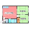 窪田ハイツ 2LDKの間取り