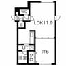 アクアトピア栄通 1LDKの間取り