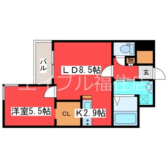 間取図 エフュート福住