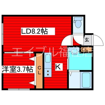 間取図 AREA西岡51