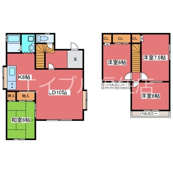 間取図 西岡4条8丁目戸建