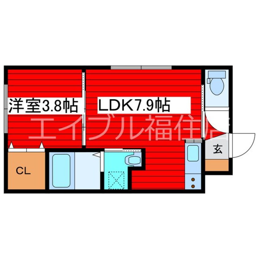 間取図 仮）福住1-1MS