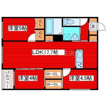 間取図 仮）月寒西1-9MS