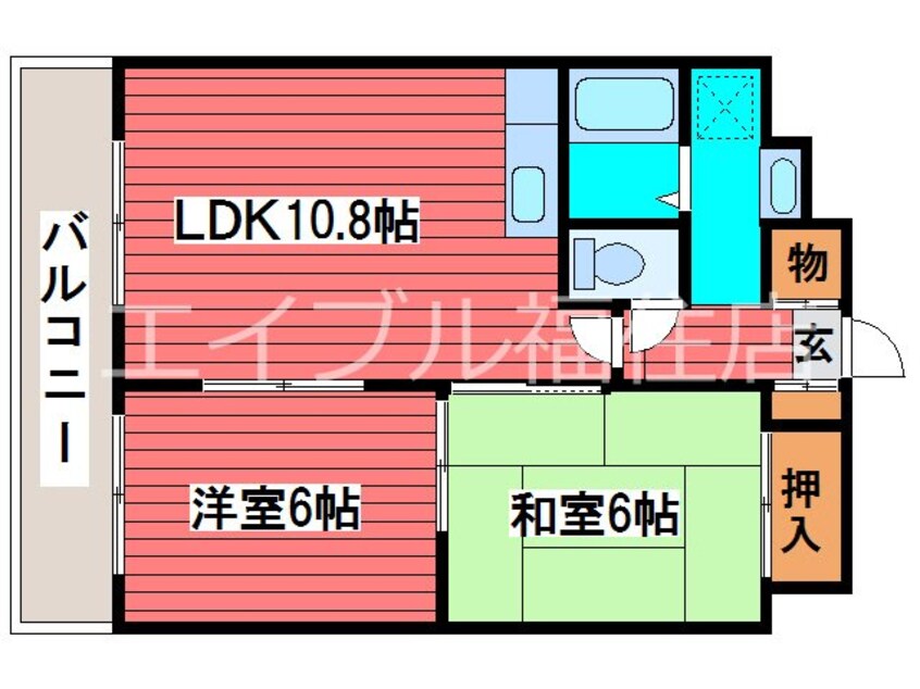 間取図 アスターハイツ美園