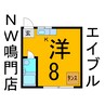 ハイムクレセント 1Kの間取り