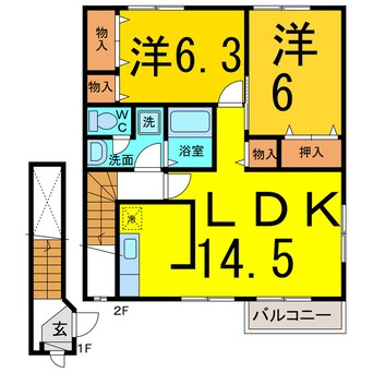 間取図 ウイング宮津　Ｂ