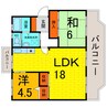 桑田園 2LDKの間取り