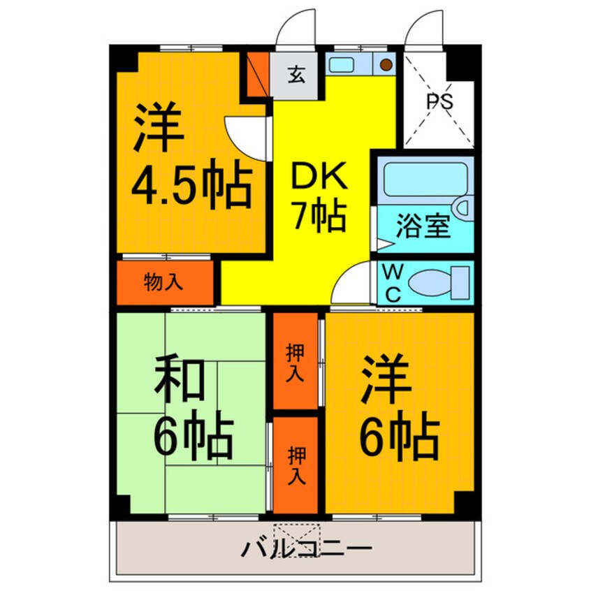 間取図 北ノ浜マンション