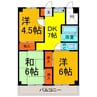 北ノ浜マンション 3DKの間取り