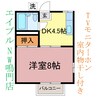 コーポライブラリーＡ・Ｂ 1DKの間取り