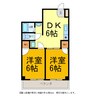 ヴィラ鳴門 2DKの間取り