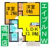 ソルトレジデンスＢ 2LDKの間取り