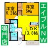 ソルトレジデンスＢ 2LDKの間取り