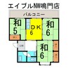 キャメルハイツ 3DKの間取り