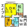 レジデンスＭＥ 2LDKの間取り