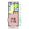 サウスウェーブ木津 1DKの間取り