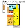 プチメゾンパールⅠ 1LDKの間取り