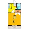 芙蓉ハイツ3 1Kの間取り