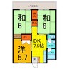 サンビレッヂ 3DKの間取り