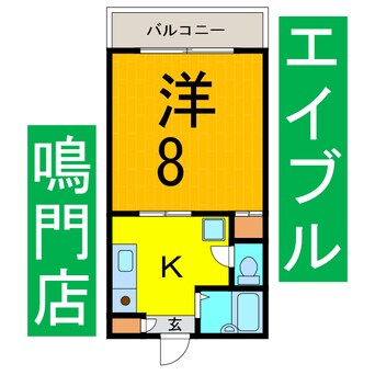 間取図 シングルハイツ濱口Ⅲ