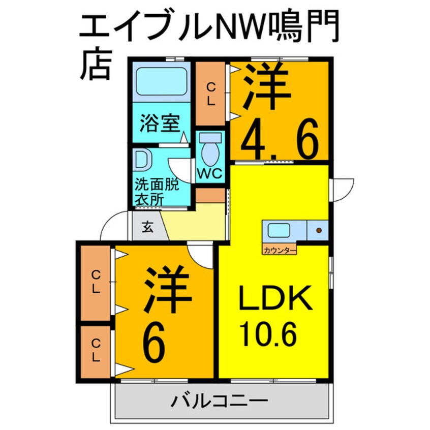 間取図 メゾン竹島Ⅰ・Ⅱ