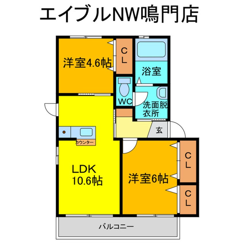 間取図 メゾン竹島Ⅰ・Ⅱ