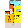 メゾンリヴェールＡ 1LDKの間取り