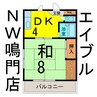 パークハイツ 1DKの間取り