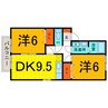 サンヴェールⅡ 2DKの間取り