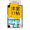 鳴門グランドハイツ 1Rの間取り