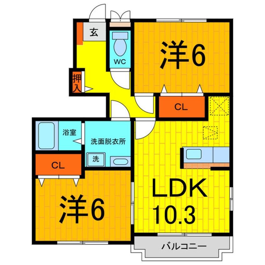 間取図 メルヴェーユＡ