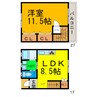 エスペランサ矢倉 1LDKの間取り