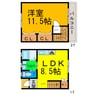 エスペランサ矢倉 1LDKの間取り