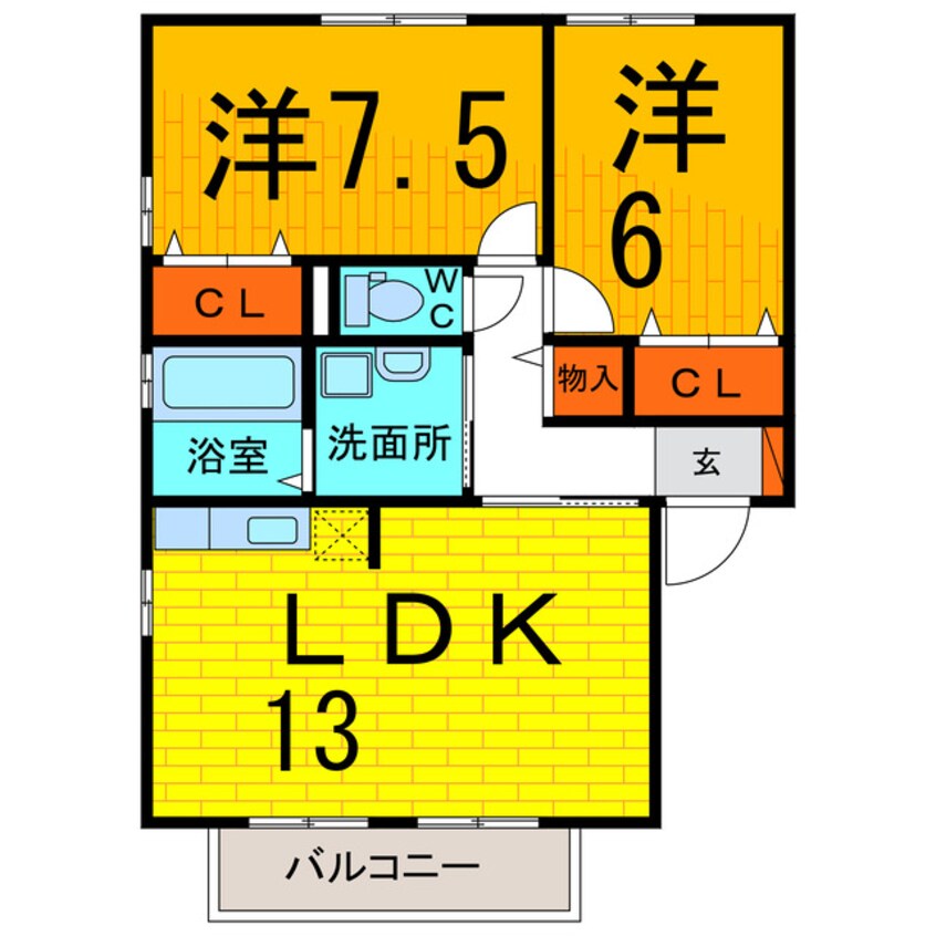 間取図 リビングタウン鳴門Ｃ