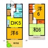 リバータウン明神 3DKの間取り