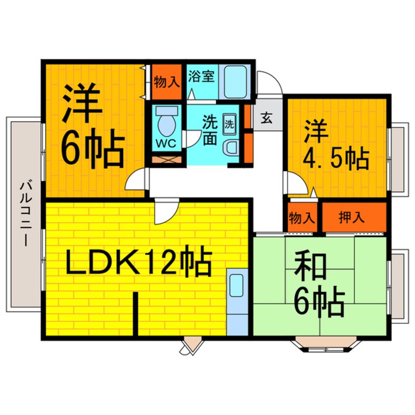 間取図 サンビレッジ鳴門