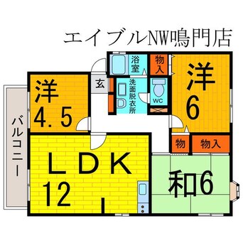 間取図 サンビレッジ鳴門