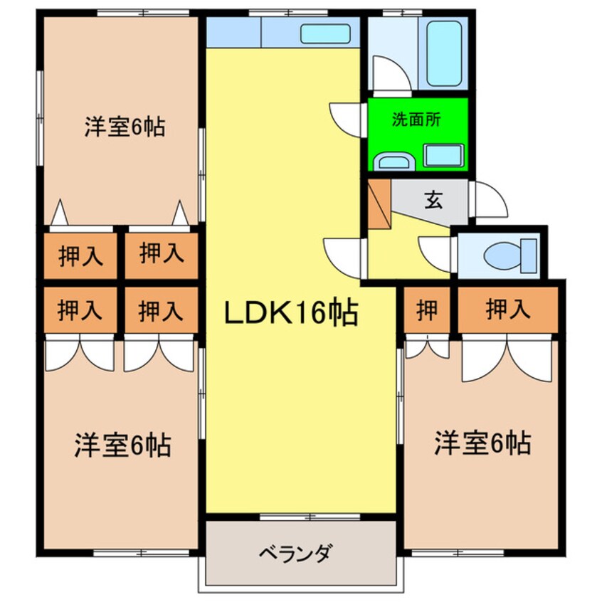 間取図 グランドール濱口