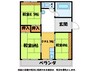 立岩マンションⅡ 3DKの間取り