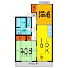 サンシャインハイム 2LDKの間取り