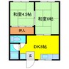 コーポ海苑 2DKの間取り