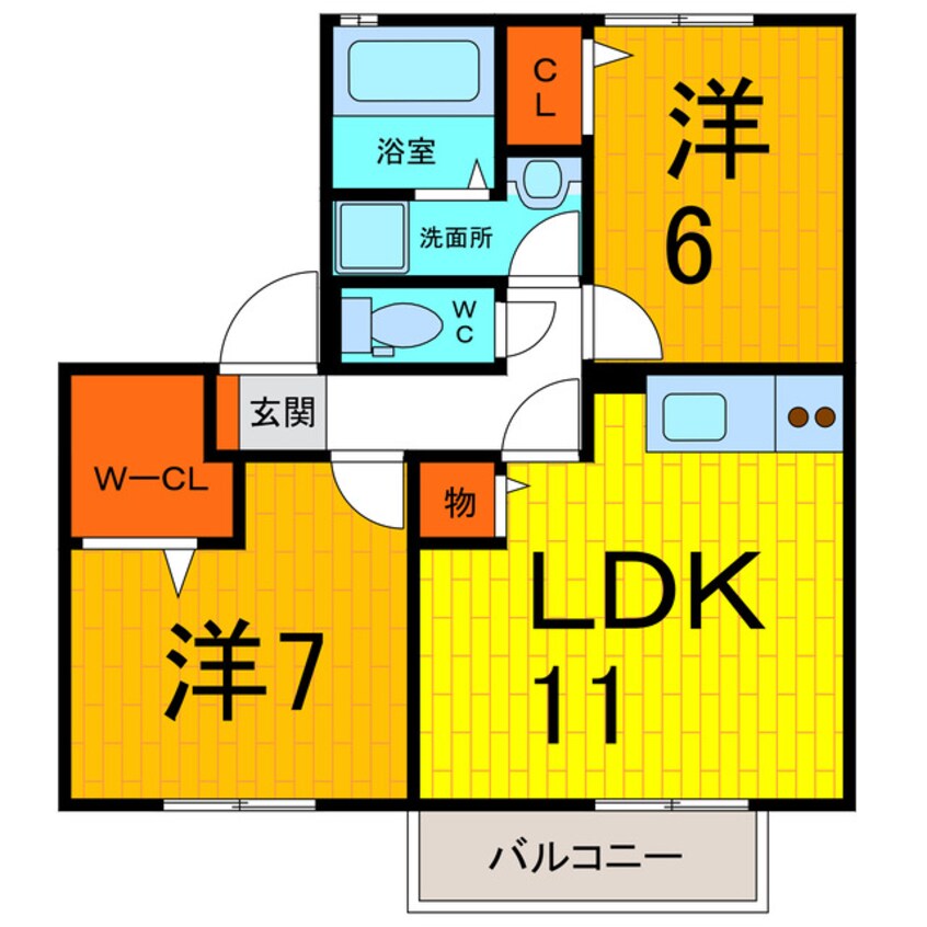 間取図 サンコートＡ・Ｂ