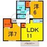 サンコートＡ・Ｂ 2LDKの間取り