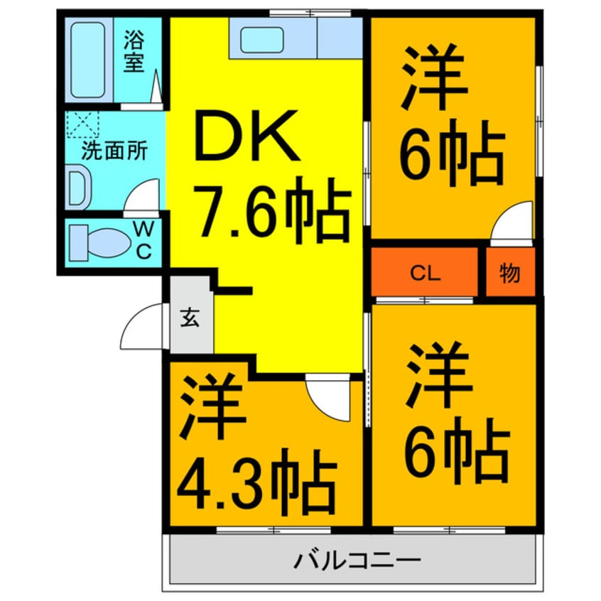 間取図 アゼリアパークハウスＤ