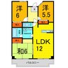 リッチde鳴門Ⅱ 3LDKの間取り