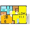 向日葵２ 1LDKの間取り