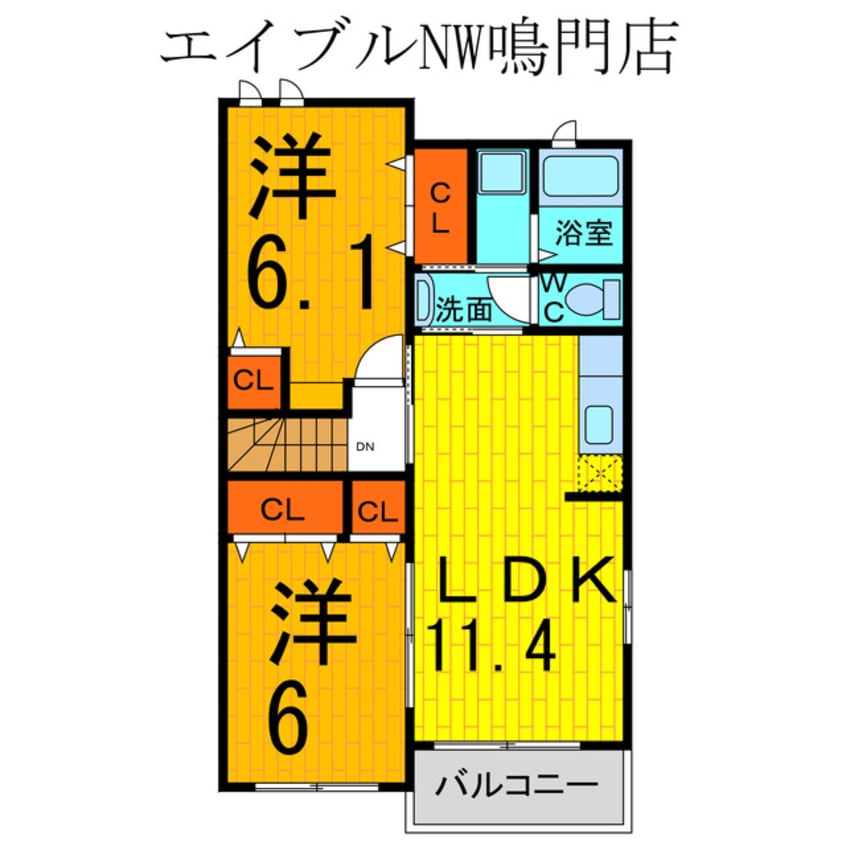 間取図 プランドールアン・ドゥ