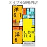 プランドールアン・ドゥ 2LDKの間取り